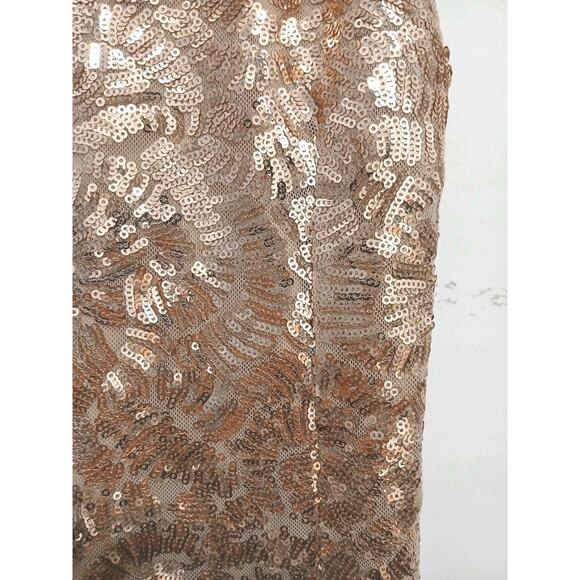 FOREVER 21 Gold Sequins Mini Dress Sz M Cocktail Party New Year Holiday Glam New - Picture 6 of 17